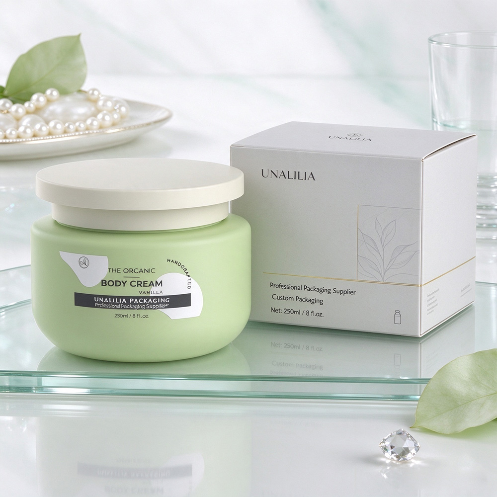 Custom printed 250ml soft touch HDPE plastic jar with screw cap for branded cosmetic and personal care packaging
