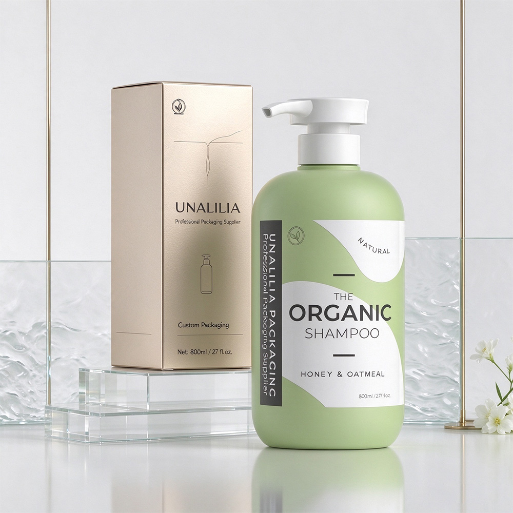 Custom printed 800ml soft touch HDPE Boston round bottle with lotion pump for branded personal care packaging